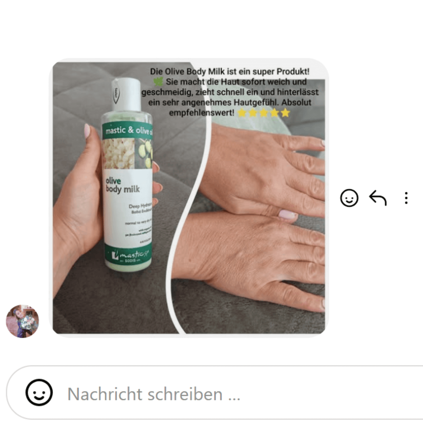 Oliven Körpermilch mit Mastix