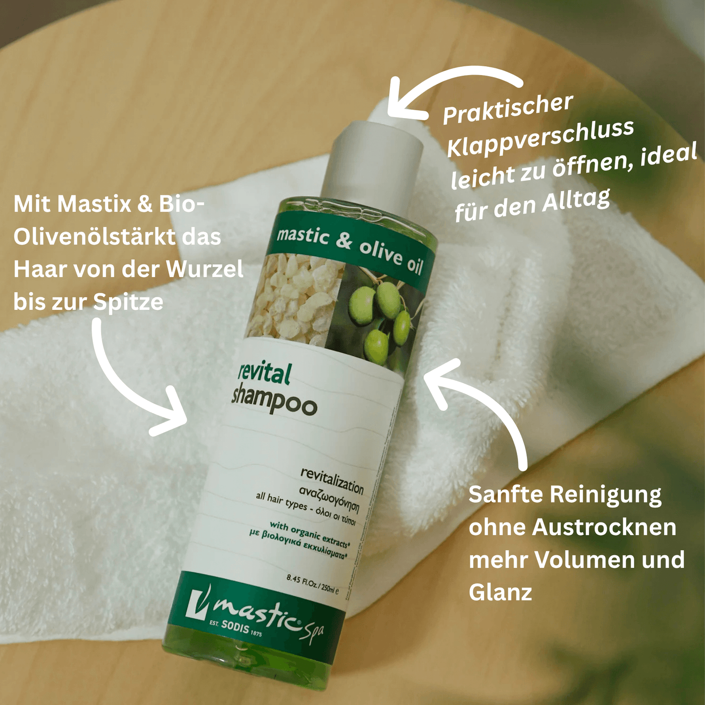 Revital Shampoo mit Chios-Mastix & Olivenöl – 250 ml